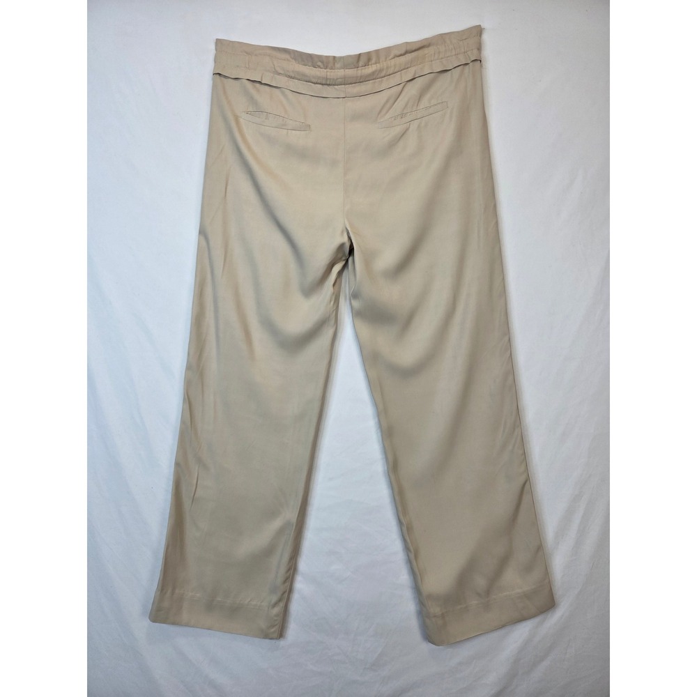 REISS Women's Size 4 Beige Wide Leg Drawstring Pull On Pants Trousers - Picture 7 of 8